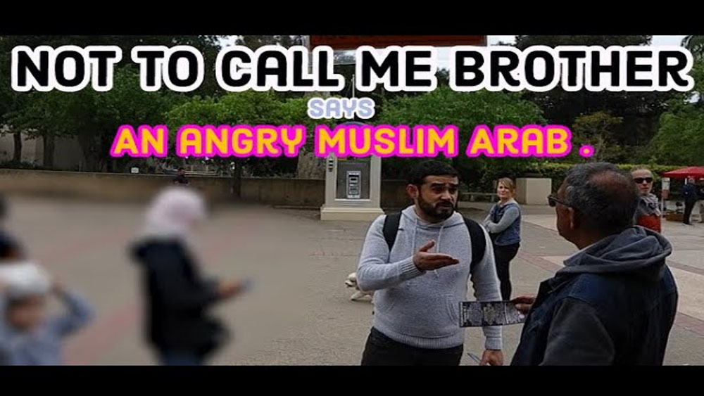 An angry Muslim Arab says not to call me brother/BALBOA PARK